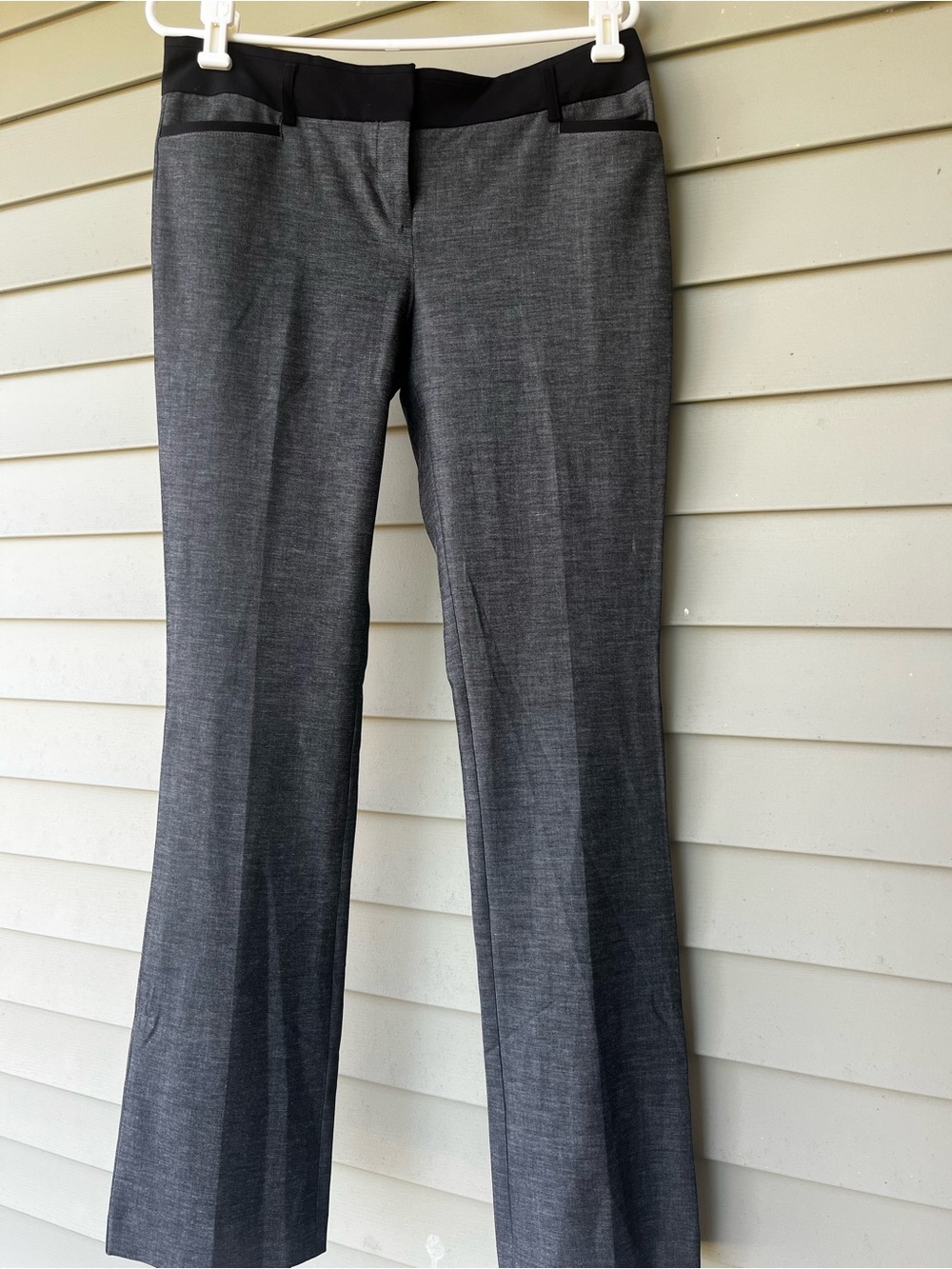 New Express Gray Dress Pants with Black Waistband